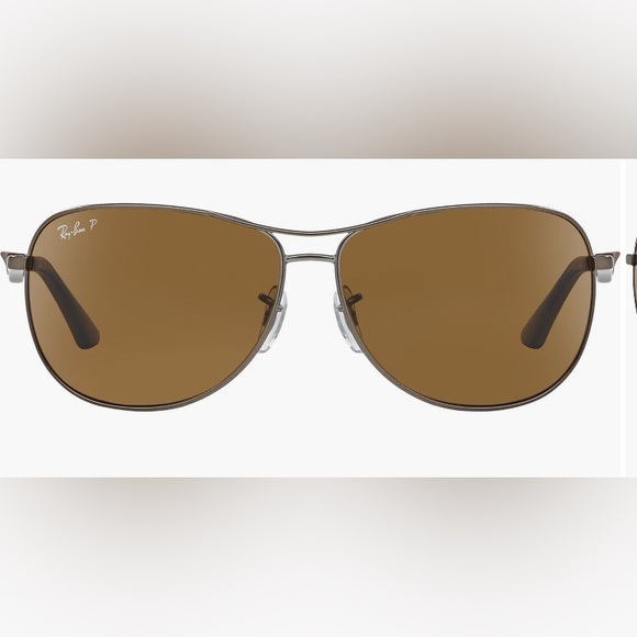 🤎NWT Ray-Ban Aviator Polarized Sunglasses with Dark Brown Lenses - Unisex - Picture 1 of 17
